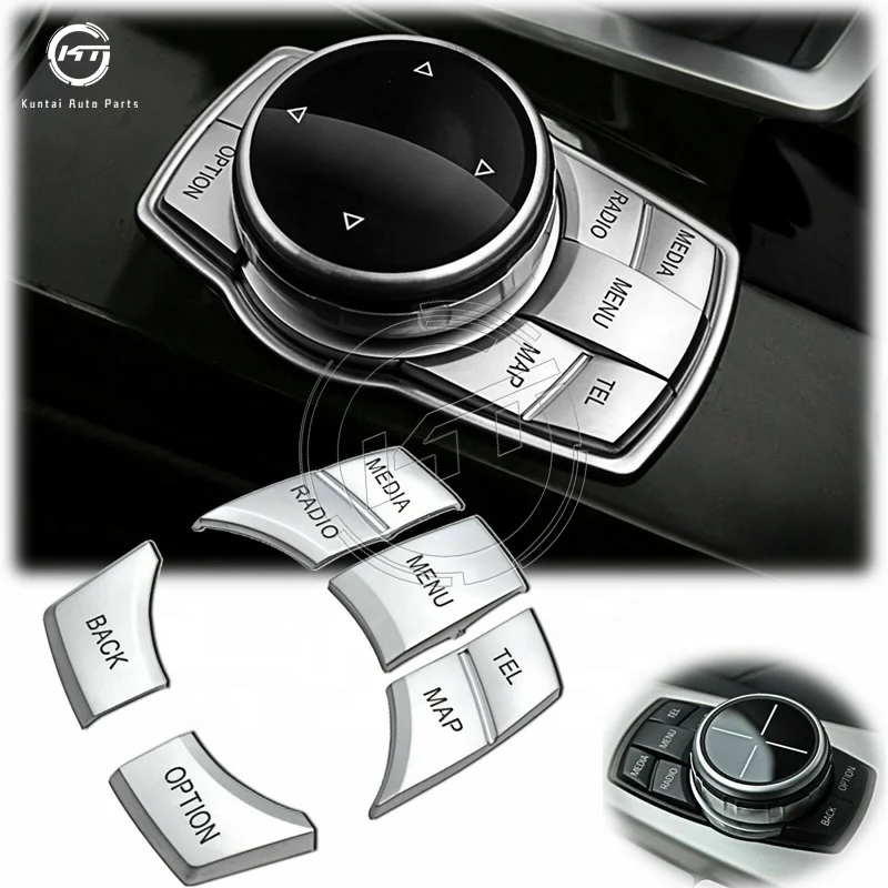 5 Pcs Multi-Media Button Cover Trim For BMW 2 3 4 5 6 X5 X6 i3 Z4 Series accessories