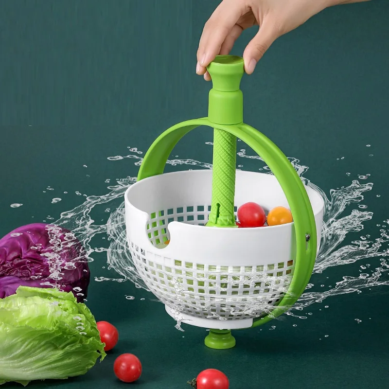Multifunctional Fruit and Vegetable Washer Dryer Drainer - rotating drainage basket Efficiently Clean and Kitchen drainage tools