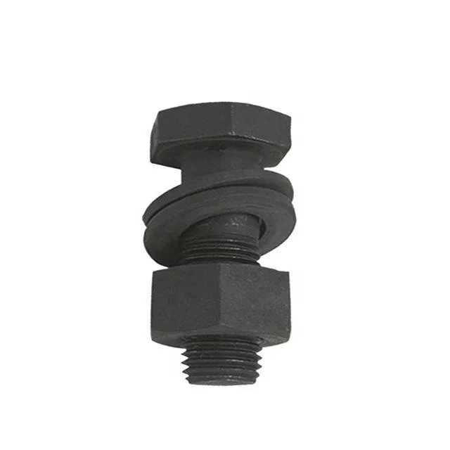 large hexagon head bolt for steel structure with washer and nut / 40Cr Steel bolt nut gr8.8