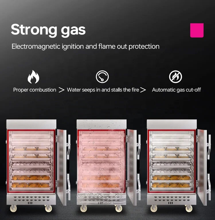 Commercial Catering Equipment 12 Trays Electric Rice Steamer Machine For Dumpling Bun