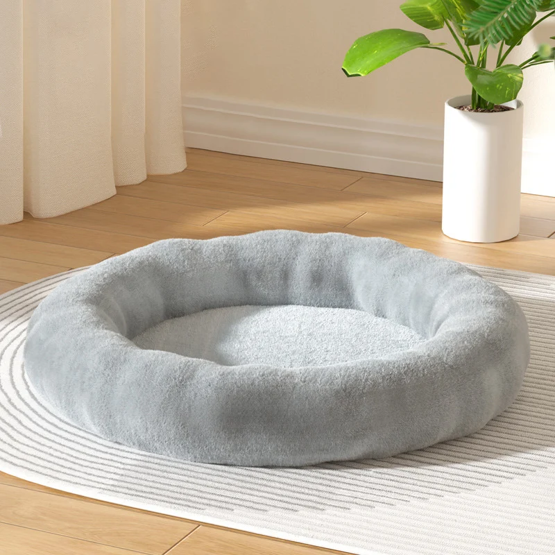 Hot Round Plush Pet Cushion Mat Kennel High Quality Indoor Pet Rest Pad Luxury Durable Soft Dog Cat Sleeping Bed Sofa
