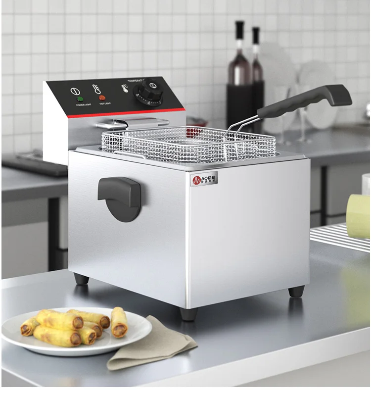 6L Commercial Industrial Electric Turkey Fryer Tornado Potato  Deep Fryer For Restaurant