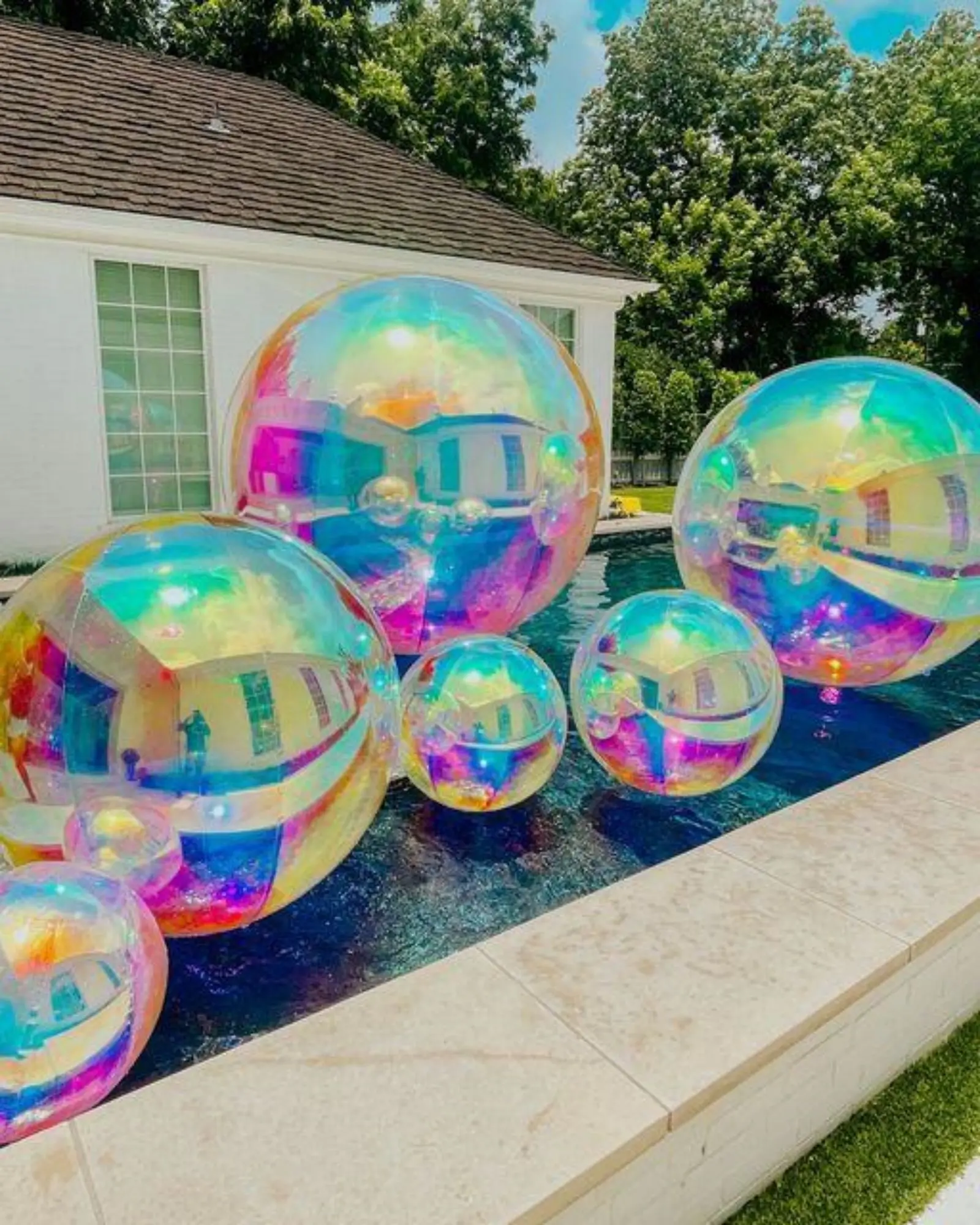 Inflatable Mirror Balls Sphere PVC Large Reflective Mirror Balloon Big Shiny Ball For Disco Christmas Wedding Party Events Decor