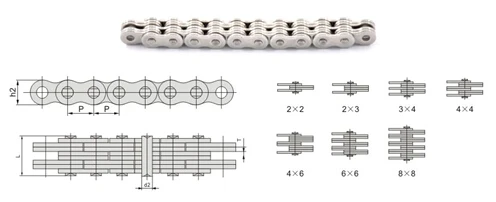 Factory direct sales made in china high quality Forklift leaf chain AL666
