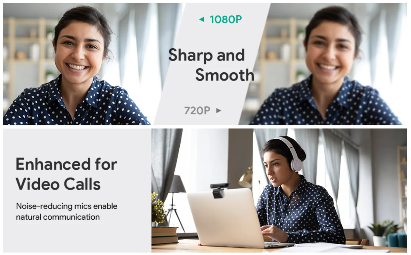 Веб-камера 1080P HD для ПК, веб-камера с USB, веб-камера с двойным стерео микрофоном, веб-камера для прямой трансляции с микрофоном