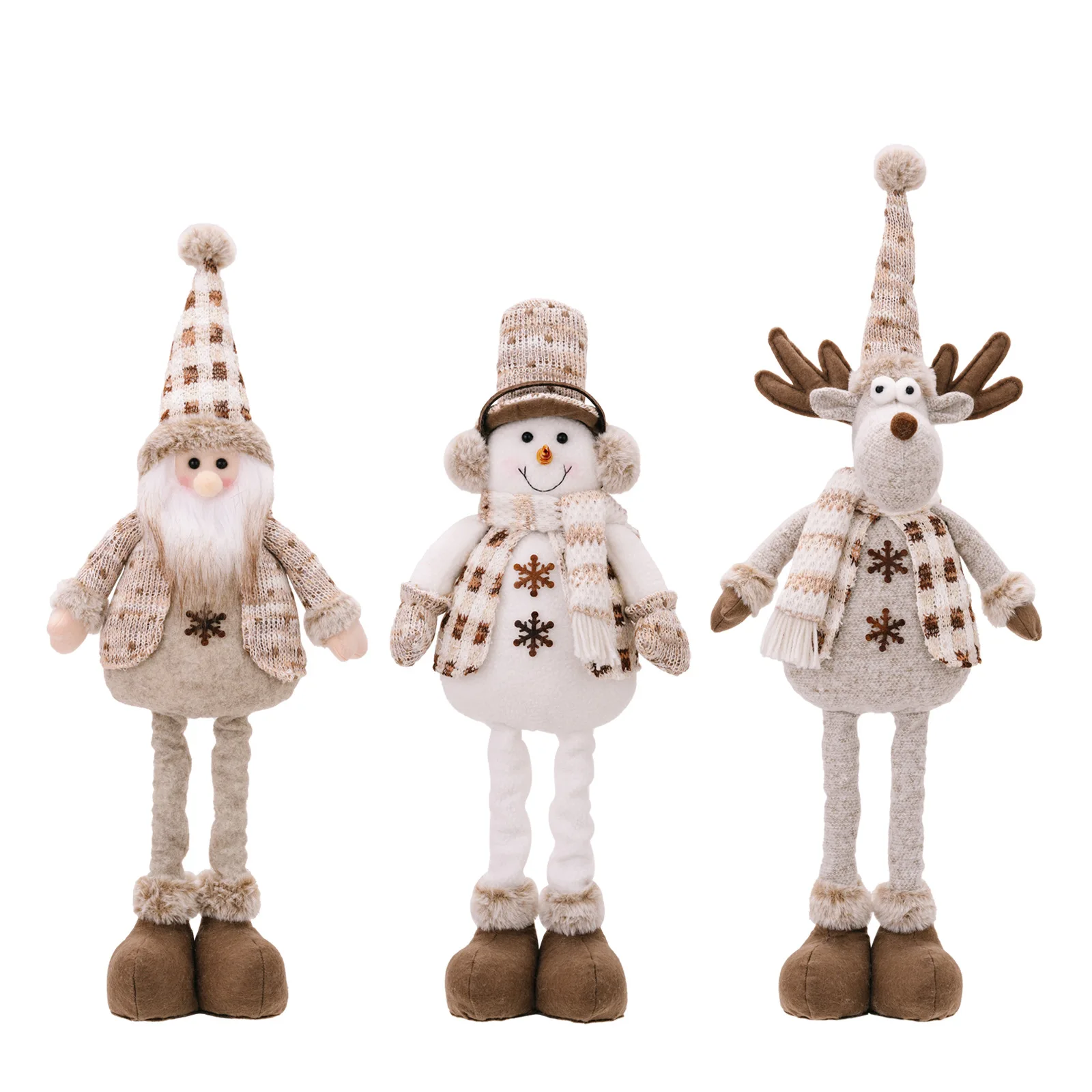 Santa Claus Reindeer Plush Doll Ornaments Festive Christmas Home Decorations and Gifts