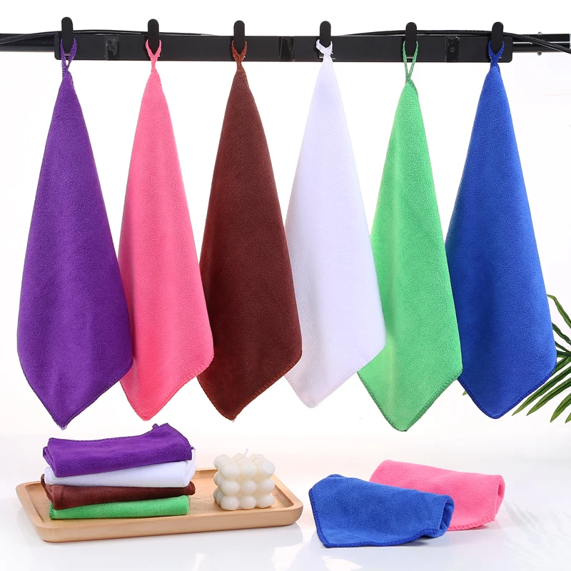 Customized logo tea dish towel set hanging printed kitchen towel