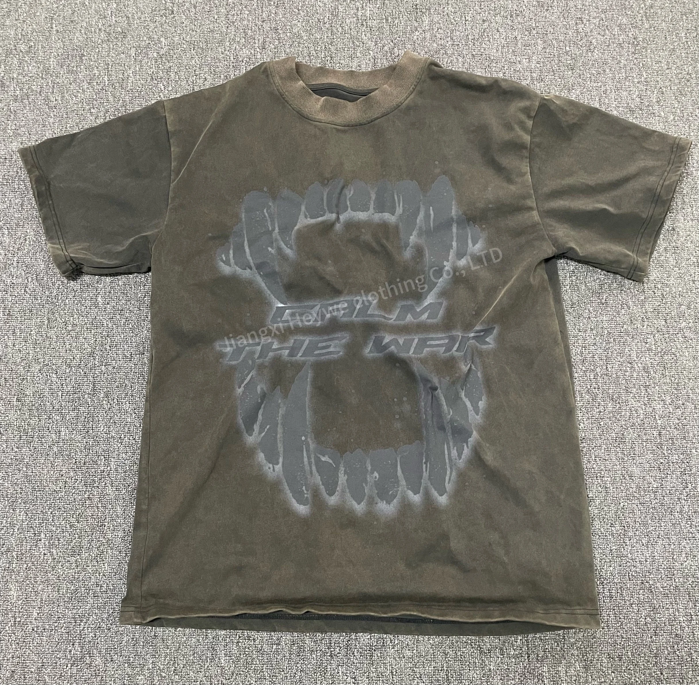 Wholesale New Men Gym Workout Sun Fade T Shirt Short Sleeve T-shirt Hip Hop Fitness Summer Oversized Bodybuilding Tshirt Men