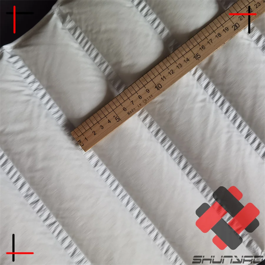 polyester spandex stripe crepe style weaving double layer channel fabric for down jackets