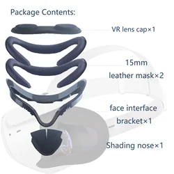 FOR VR Glasses Replacement Face Pad Upgrade Accessories suitable for Oculus Quest 2 Sweat Resistant Lens Cover Leather Pad