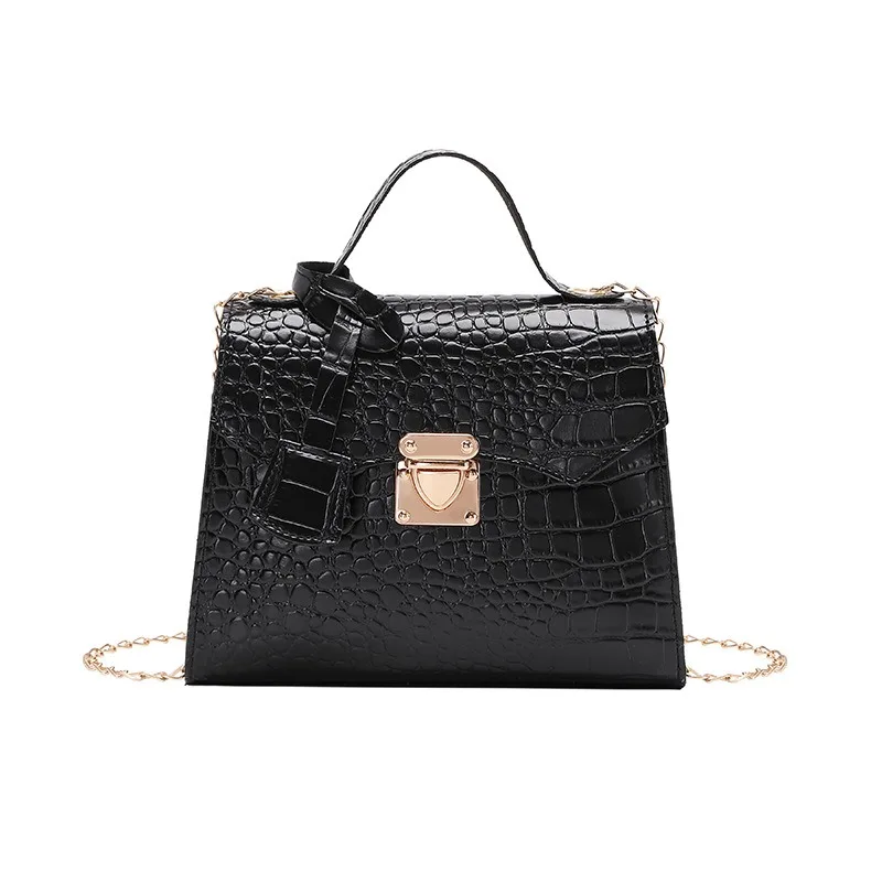 Fashion Small Square Handbag Print Wholesale Hot Sale Lady's Vintage with Single Chain Strap Waterproof Portable PU 7 Color
