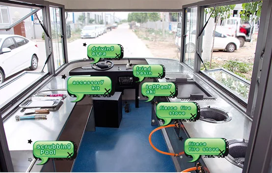 Multifunctional mobile on site processing  fast food truck street view food truck food truck for sale europe