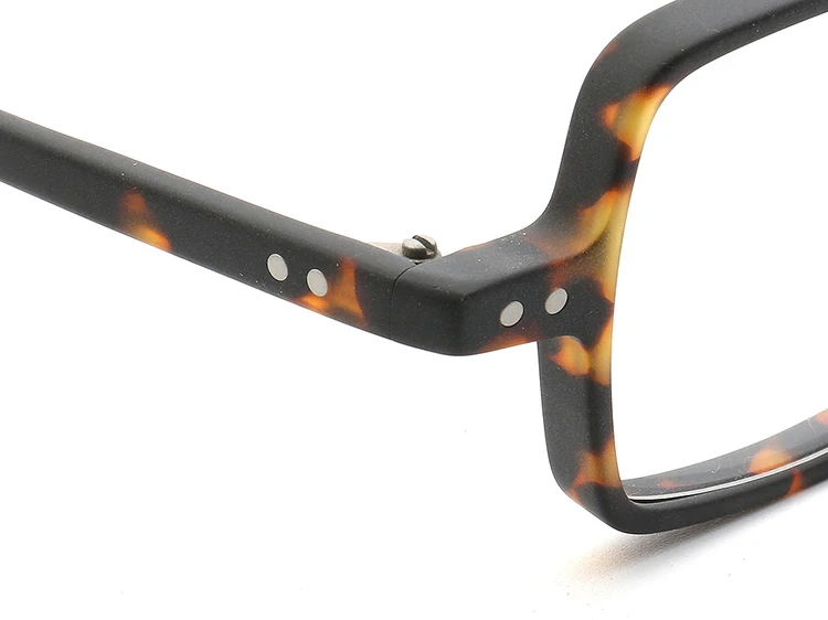 PES1 Retro Personality Rectangular Polygon Optical Glasses Optical Eyeglasses Tortoiseshell Transparent Acetic Acid Plate Solid