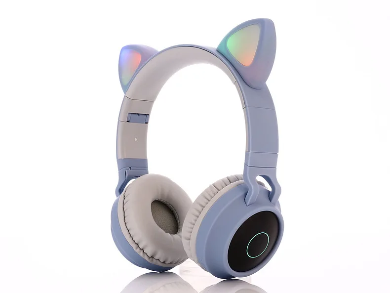 
Lovely LED Wireless Cat Ear Headphones Blue tooth Headset for Teens Kids with Mic 