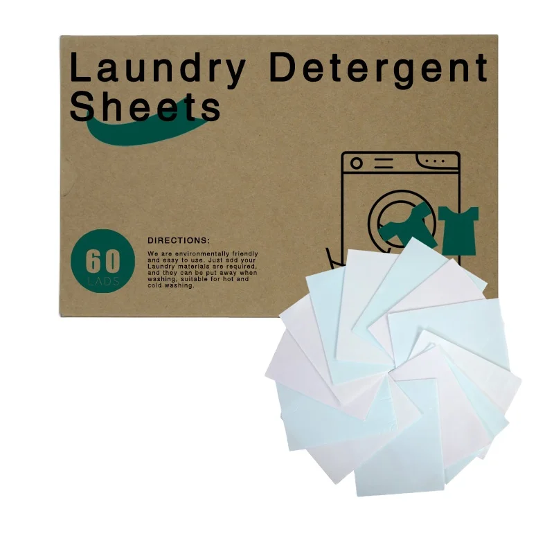 private label  biodegradable eco friendly detergent laundry sheet for cleaning clothes