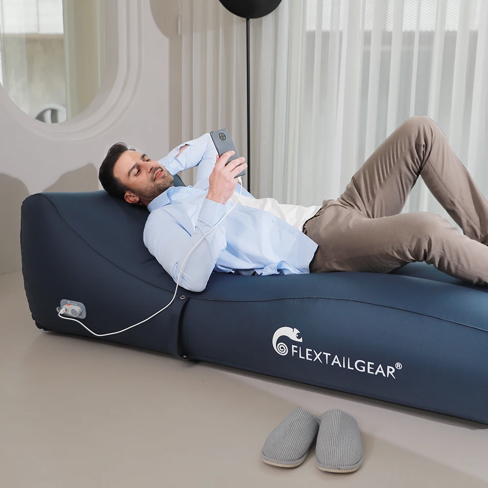 Hot Selling Inflatable Lounger Air Sofa Beach Sleeping Outdoor Sofa Outdoor Pool Furniture Patio Sun Loungers Sofa