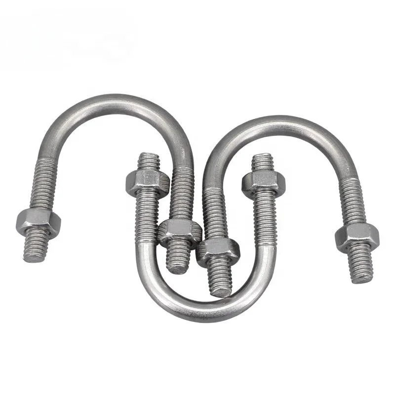 China Manufactured M10 U-Bolt Fastening DIN3570 Standard Stainless Steel Carbon Alloy M4 Thread Metric U Type-Bolt Plastic ASTM