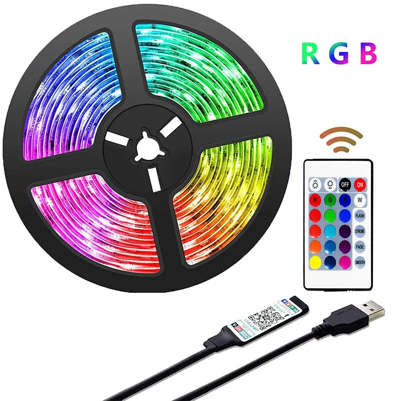 5V 5050 Wifi Usb TV Backlight Para Rgbic Lights Strips Rgbw Cinta Tira De Luces Luz Cob RGB Smart LED Strip Light with Remote
