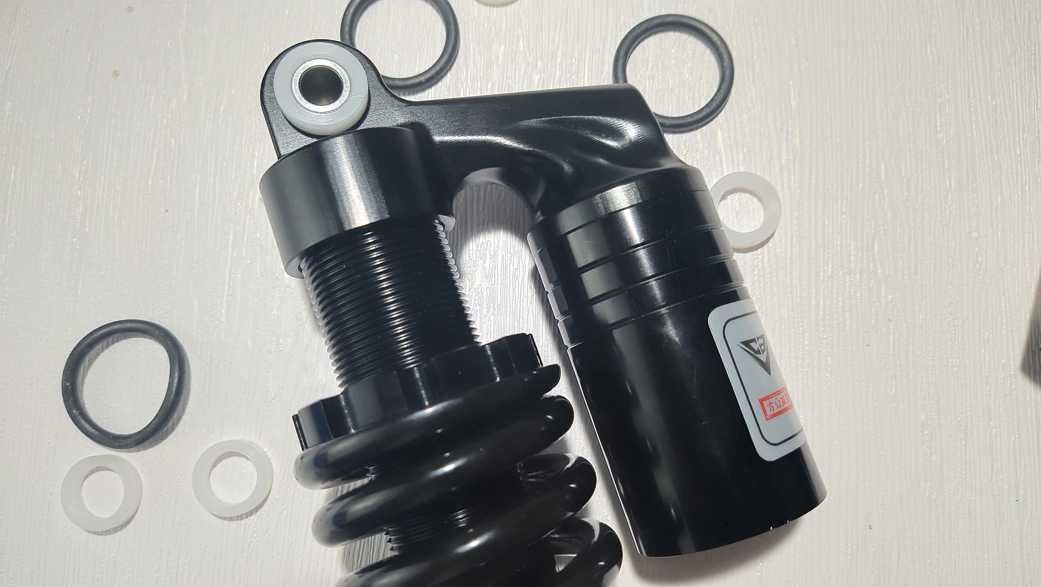 escooter rear shock absorber with airbag spring preload suitable for mountain bike