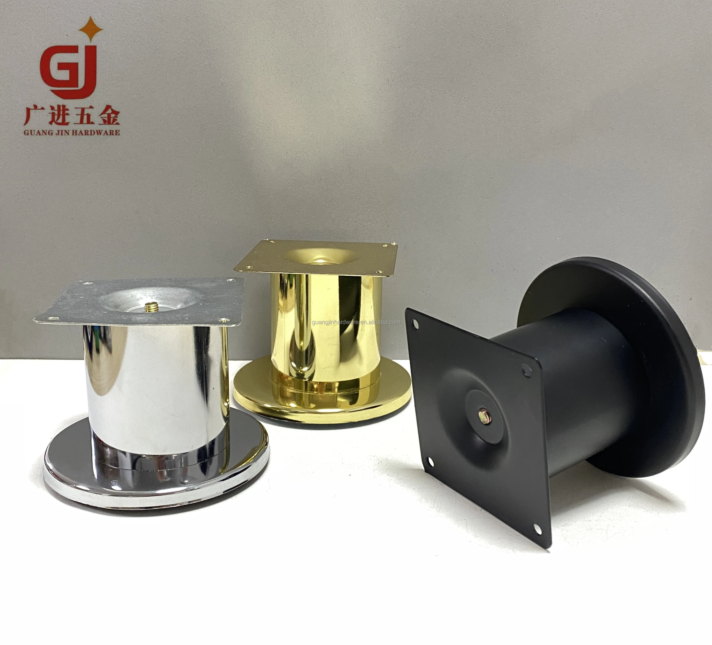 GJ-021 Hot Sale Furniture Hardware Round Sofa Leg For Bed And Cabinet Leg