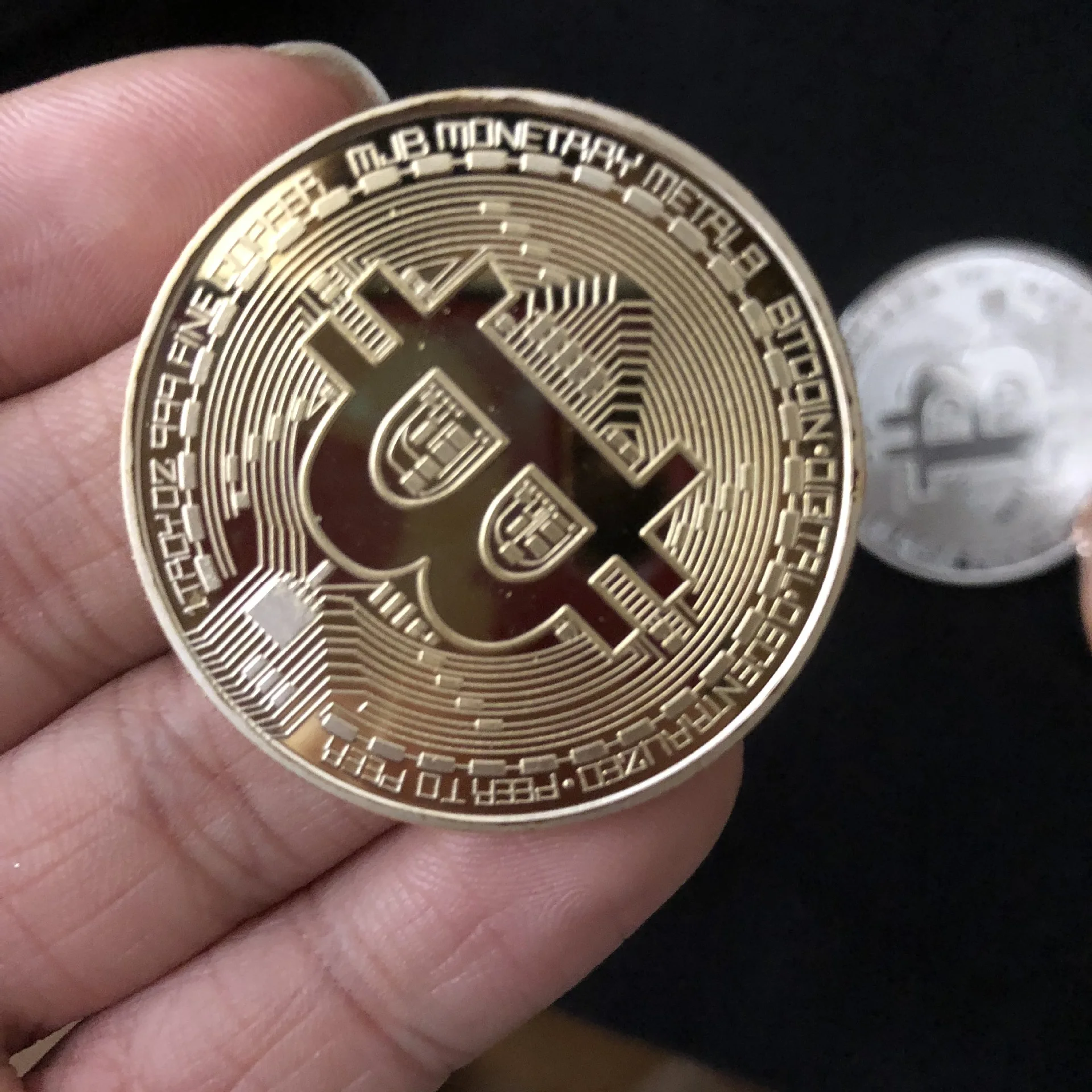  Коллекционная монета для биткоина позолоченная из цинкового сплава Биткоин высокого качества