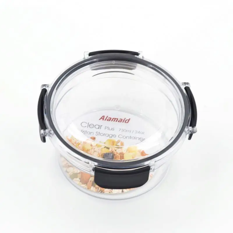 
Hot sale 2 sections air tight vacuum hand pump plastic storage containers latching lids food container black hd 