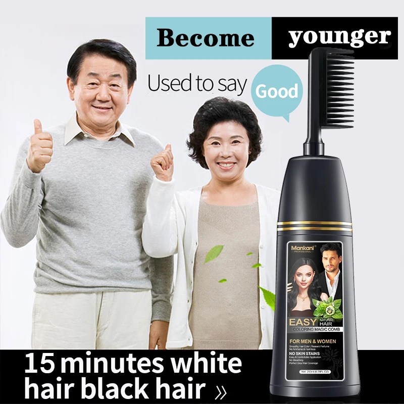 OEM Hair coloring comb dye  easy to operate at home organic ingredients hair dye cream applicator no damage on hair  private label