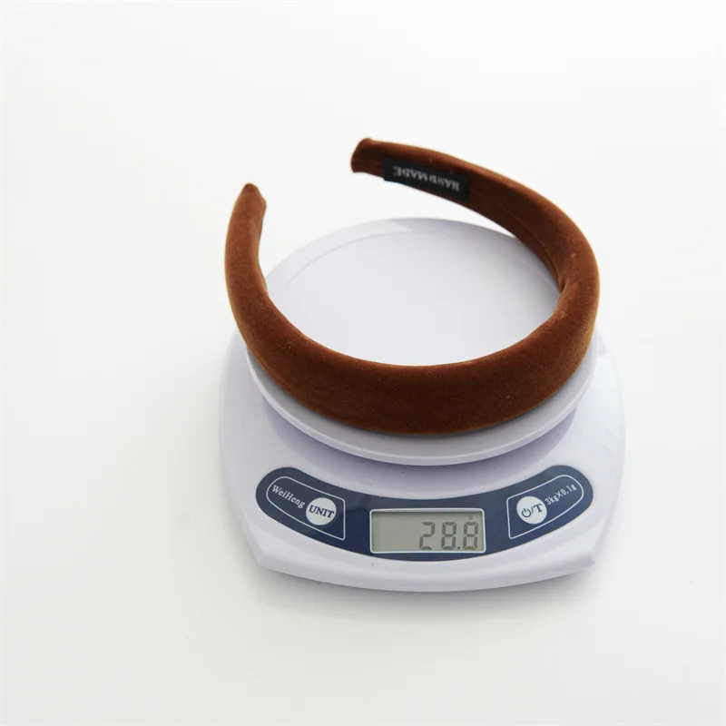 Custom Fashion  Women Wide Padded  Gentle Autumn And Winter High Skull Artifact Melard Color Ripe Pumpkin Designer Headbands