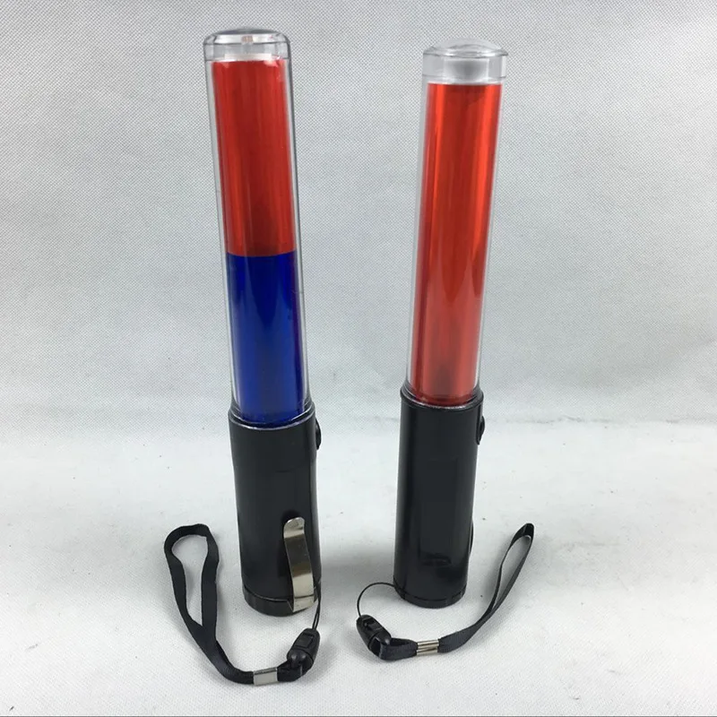 
3 Flashing modes Traffic Safety Baton Light Multi-Function LED Signal Wand with Wrist Strap Lanyard Orange 