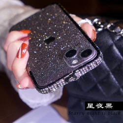 Glitter Diamond  Luxury Metal Frame Diamond Case Bumper for iPhone 14