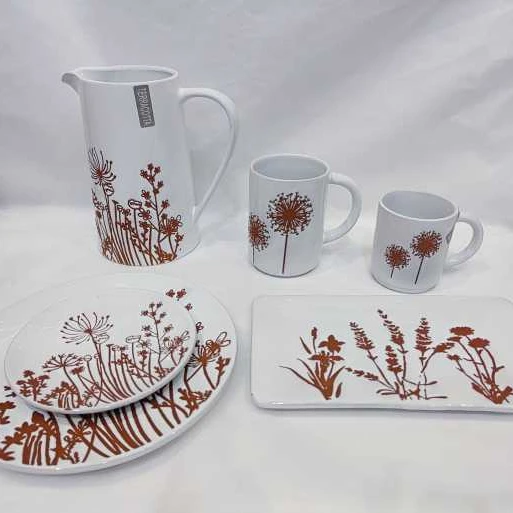 Direct factory terracotta stoneware pitcher hot selling tableware pitcher mug plate  items ceramic plate