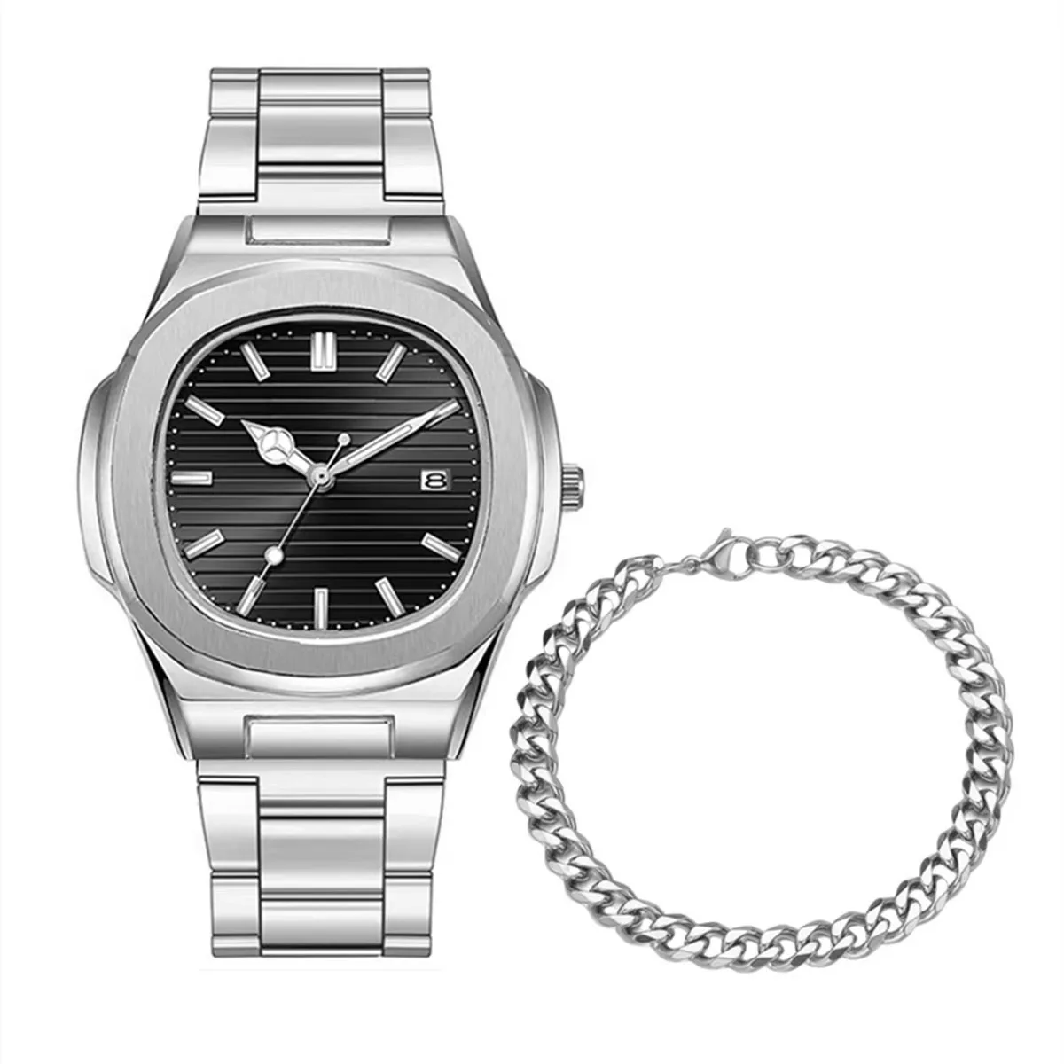 Hot Business Calendar Stainless Steel Quartz Watches For Men Waterproof Luxury Watch Ultra-thin