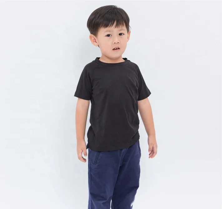 Children Solid Color Boys Short Sleeve Mesh 100%Polyester Quick Sports Tshirt Moisture Wicking Kids Clothes Manufacturer