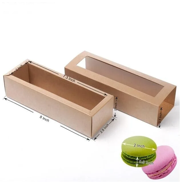 Macaron Packaging Box Macaron Gift Giving boxes, Pastry Boxes, Chocolate Dessert Treat Packaging with Clear Window