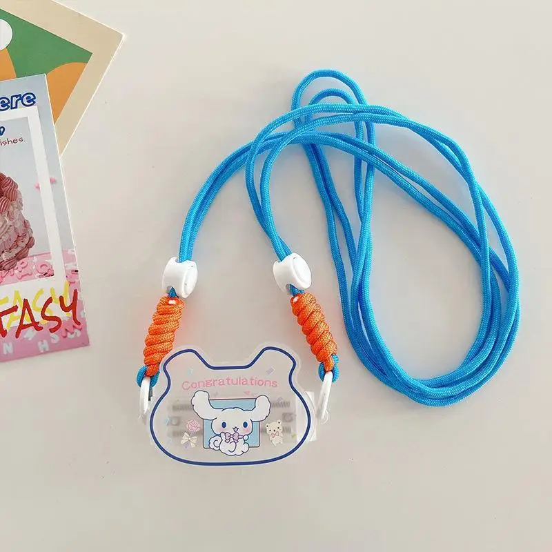 Fashion Universal Dacron Phone Case Clip Cord Silicon Cartoon Cute Kawaii Shoulder Sling Necklace Phone Strap Lanyard