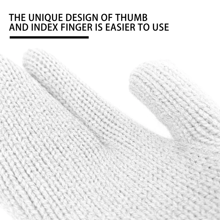 Source Manufacturer White Warm Winter Cold-Proof Warm Thumb Bag Cover Blended Wool Two-Finger Bag Cover