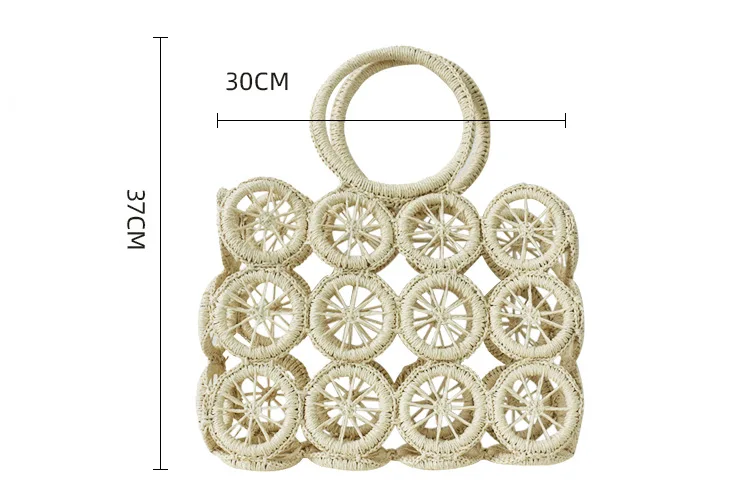 2021 OEM women straw leather bag natural eco lady beach bag