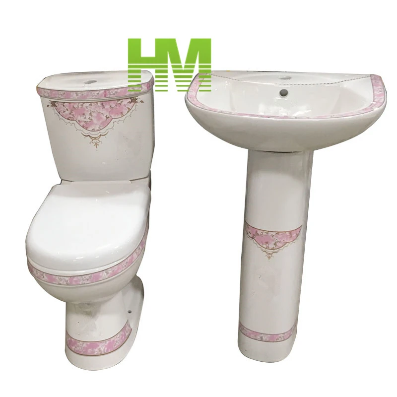 Good Quality Nice Decorative Set for Toilet and Pedestal Basin