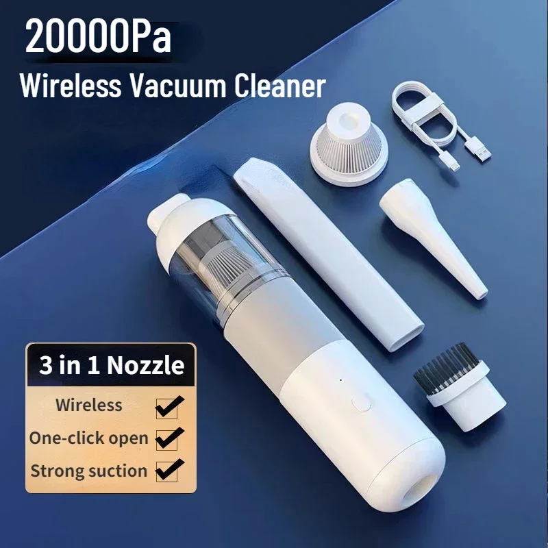 Handheld Vacuum Cleaner Car Home Dual-purpose Wireless Dust Catcher 20000PA Cyclone Suction Portable Mini Car Vacuum Cleaner