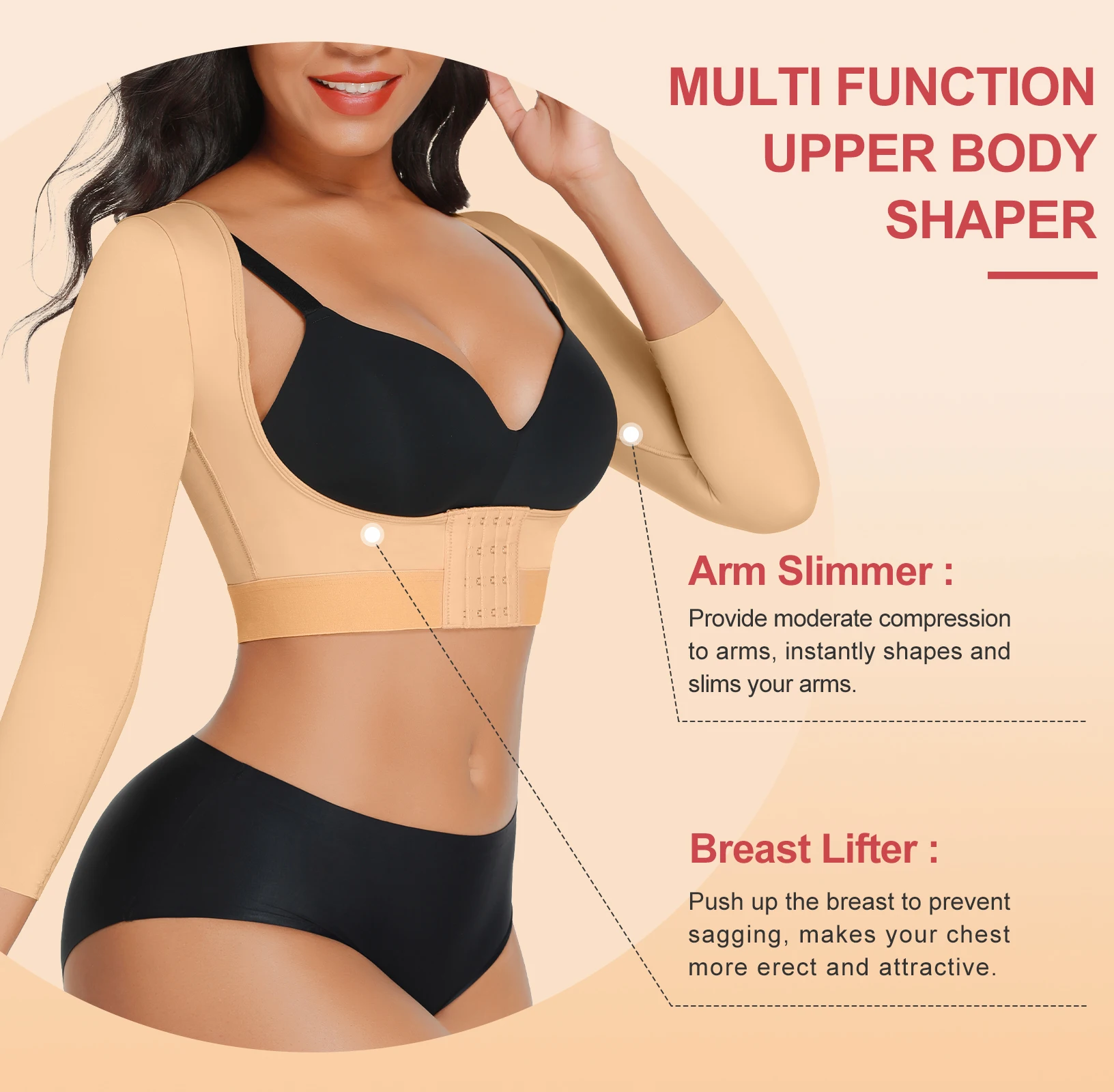 Custom Service Stage 3 Shaper High Compression Seamless Body Shaper Shapewear Push Up Bra Women Body Shaper Shapewear Bra