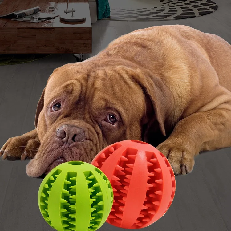 Агрессивные жевательные игрушки для больших собак нерушимой дозатор для еды резиновый мяч
