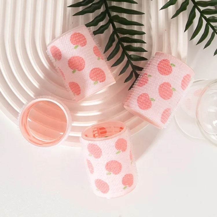 Gloway Hair Styling Tools 5cm Self Grip Long Medium Shorts Brazilian Roller Pink Hair Rollers For Heatless Curls