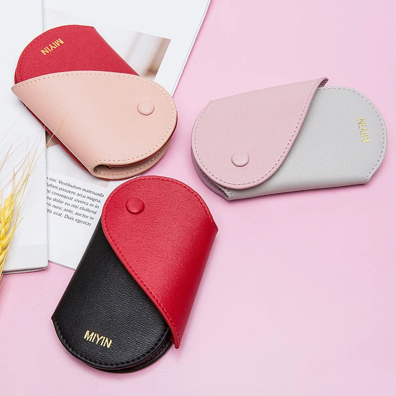 MIYIN 2021 new small key pack female Korean Mini cute student multi-functional color contrast love key pack key clip PU lady bag