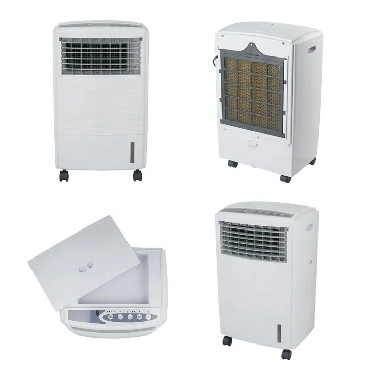 Cheap price full plastic colourful 3 speed 10L evaporative air cooler portable