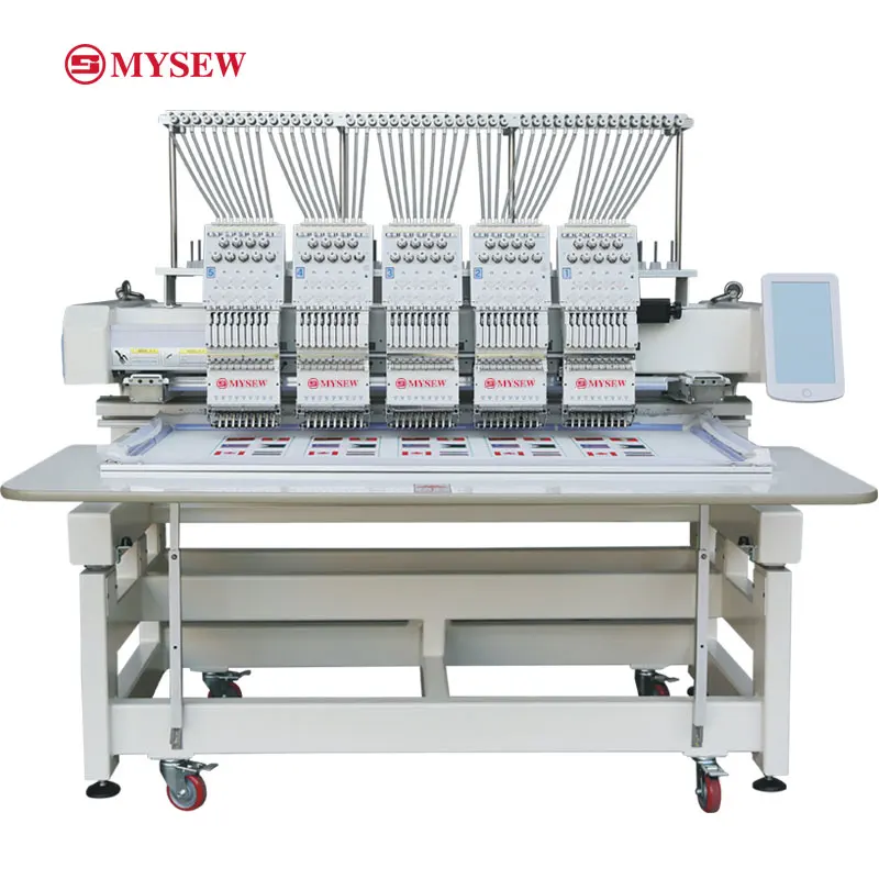 MYSEW MHS905HC high speed 5 head computerized sewing and embroidery machine for garment