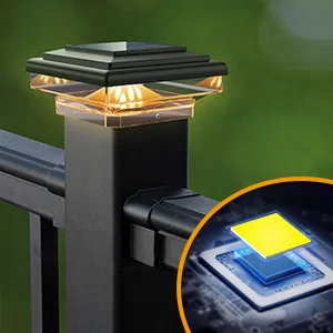 Solar Waterproof Led Gate Post Lights Outdoor Column Head Pillar Fence Lamp for Gate Posts