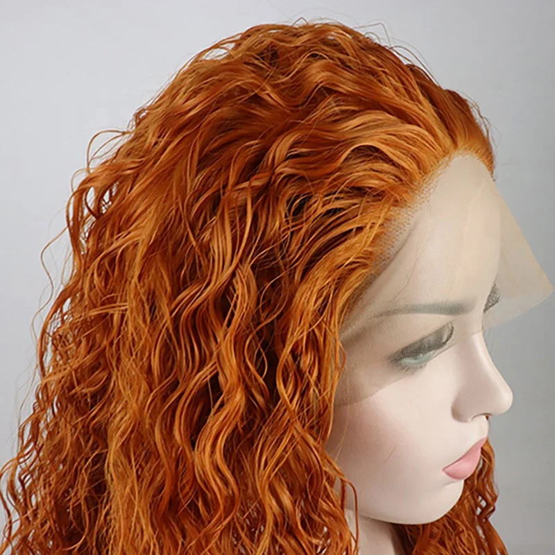 
Fast Shipping China Full Lace Deep Curly Brazilian Hair Synthetic Wig For Black Women Pre Plucked 