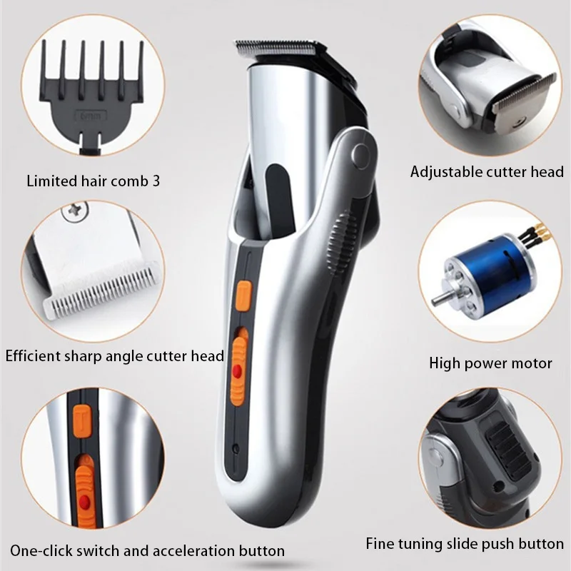Electric Wireless Hair Clippers And Trimmers With Rotatable Cutter Head Ningbo Manufacturer