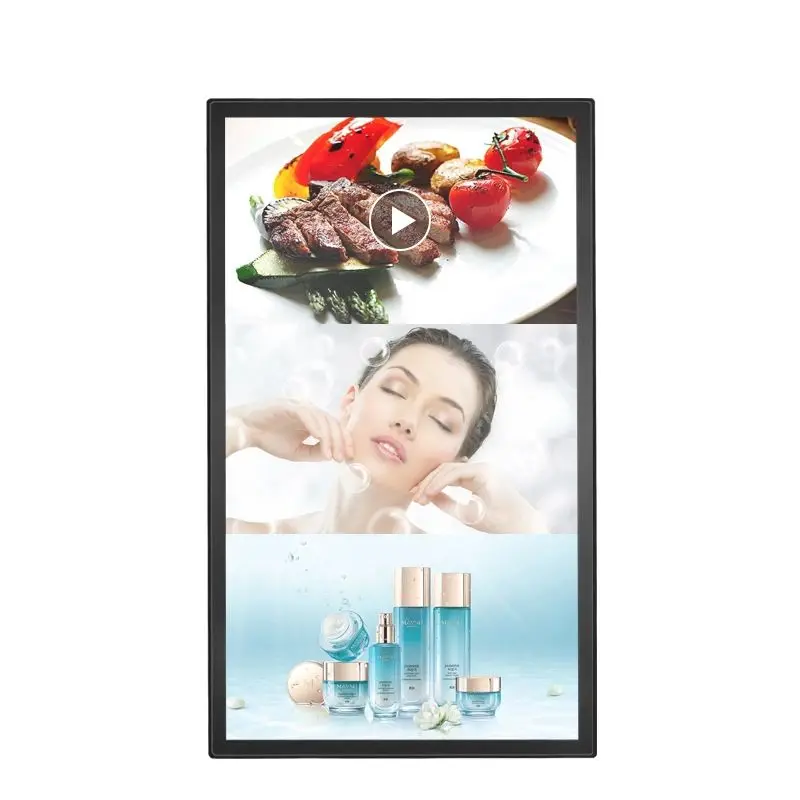 65 inch wall mounted interactive infrared touch screen kiosk information LCD display digital signage advertising player kiosk