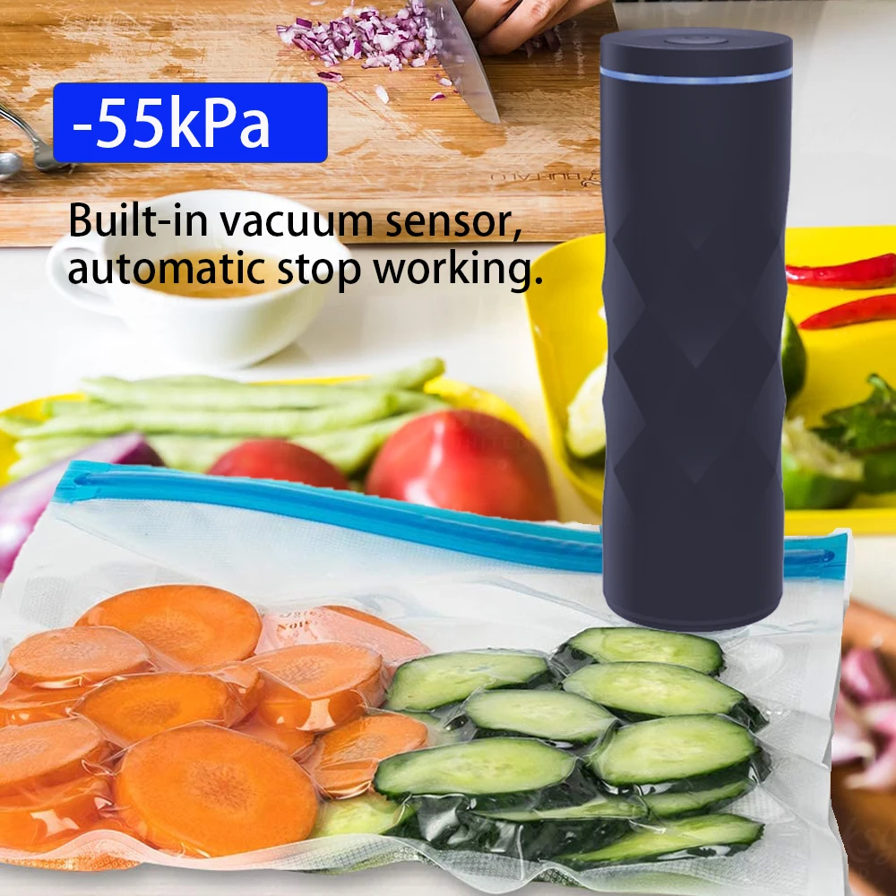 Rechargeable Mini Food Vacuum Sealer Machine, USB Charging Vacuum Air Pump For Food Fresh